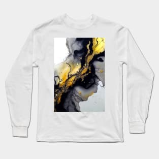 Lutescent Fusion - Abstract Alcohol Ink Resin Art Long Sleeve T-Shirt